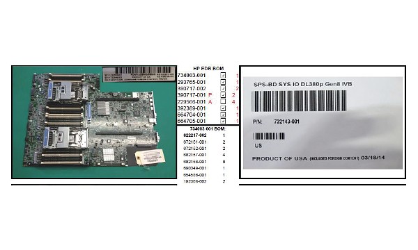 SPS-BD SYS MLB W TRAY DL380P G8S