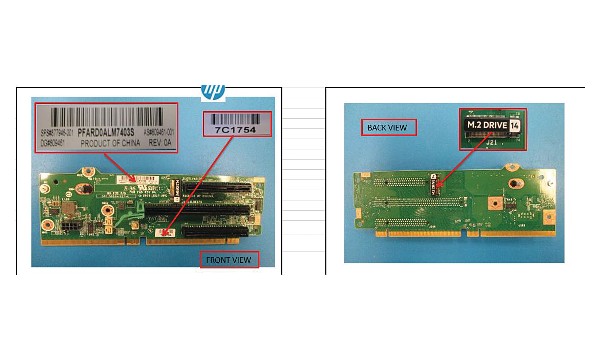 SPS-PCA 3S 2x8 x16 PCI-E M.2 riser